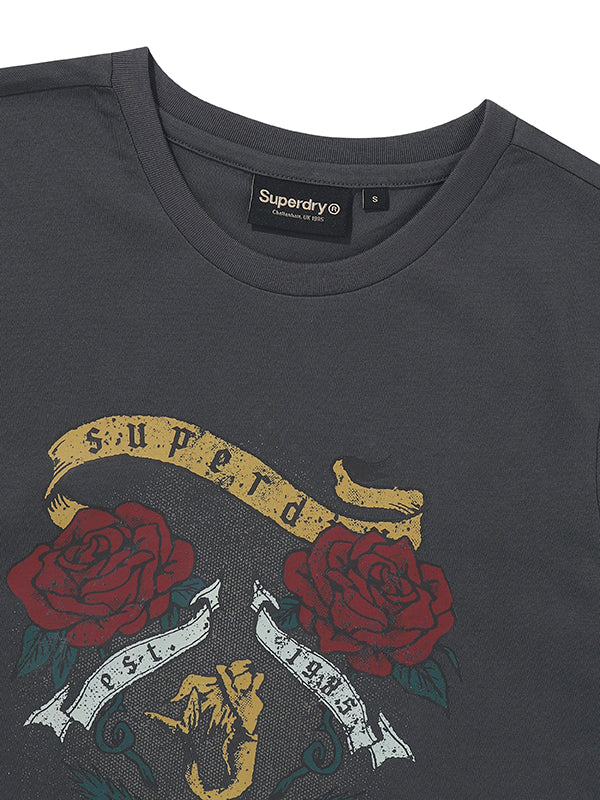 W Twin Rose Graphic T-Shirt