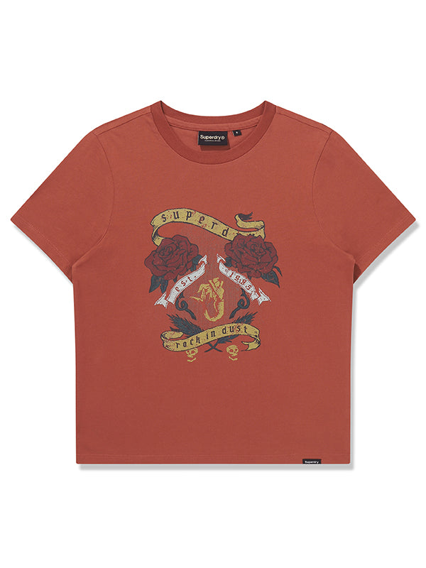 W Twin Rose Graphic T-Shirt