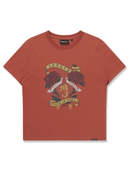 W Twin Rose Graphic T-Shirt