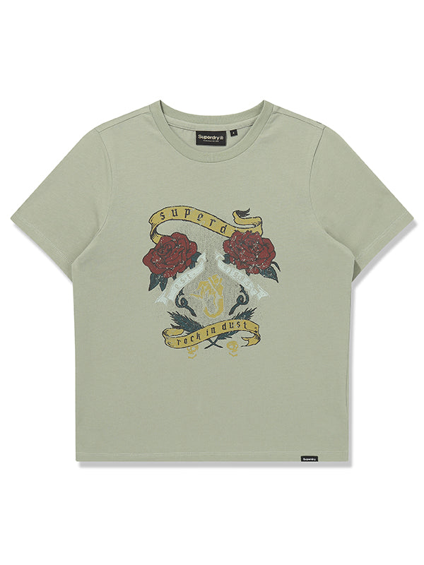 W Twin Rose Graphic T-Shirt