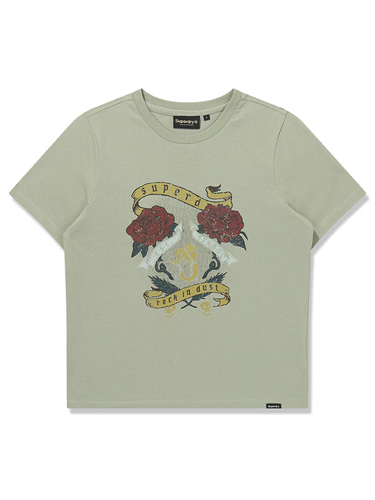W Twin Rose Graphic T-Shirt