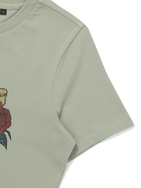 W Twin Rose Graphic T-Shirt