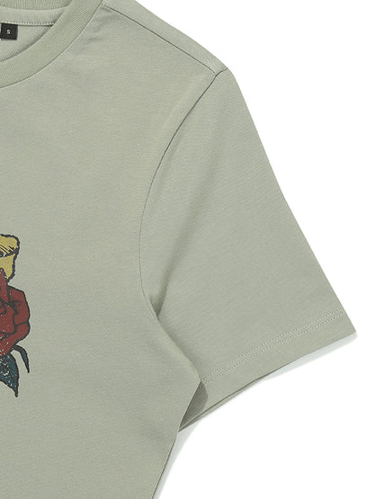 W Twin Rose Graphic T-Shirt