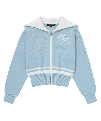 W Sailor Sweater Cardigan - L/Blue