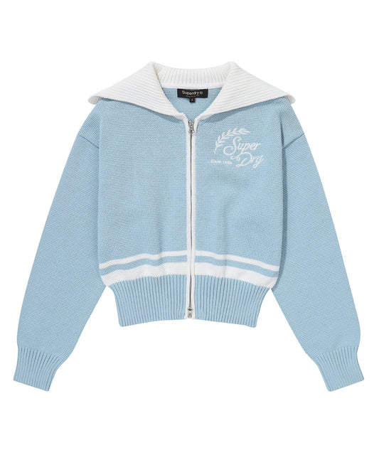 W Sailor Sweater Cardigan - L/Blue