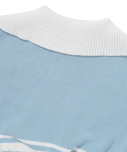 W Sailor Sweater Cardigan - L/Blue