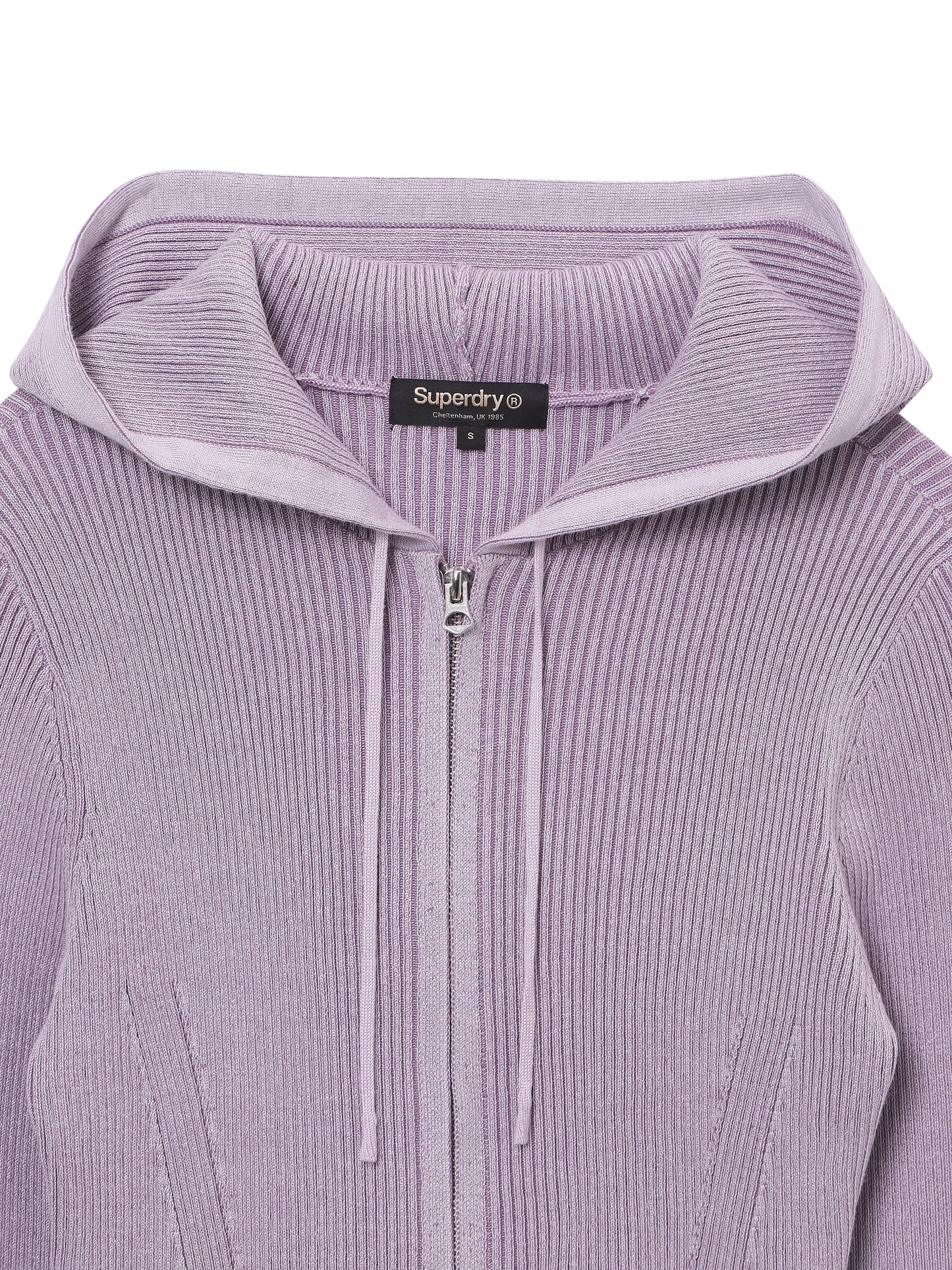 W Vintage Rib Knit Zip Up