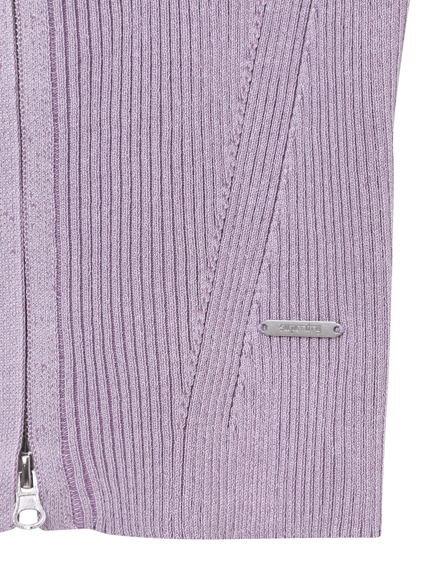 W Vintage Rib Knit Zip Up
