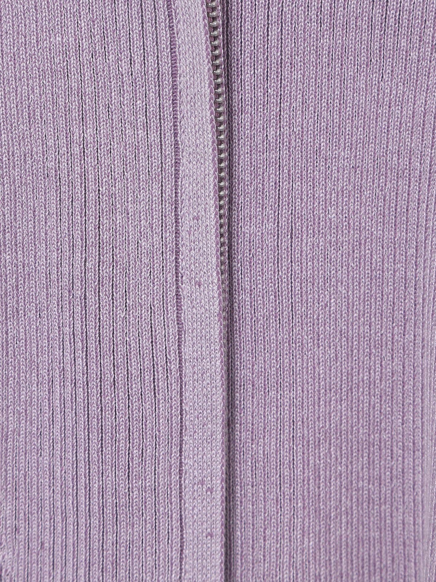 W Vintage Rib Knit Zip Up