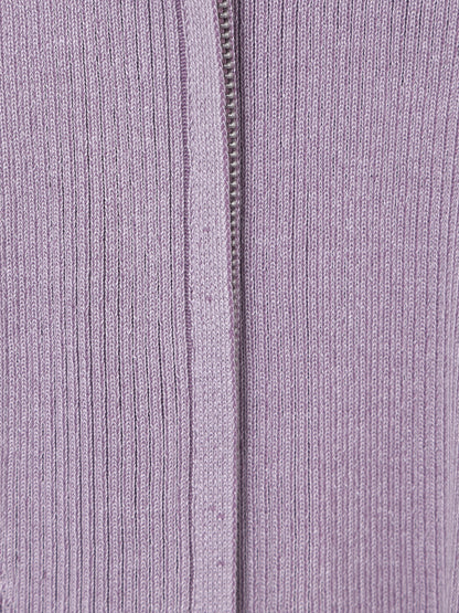 W Vintage Rib Knit Zip Up