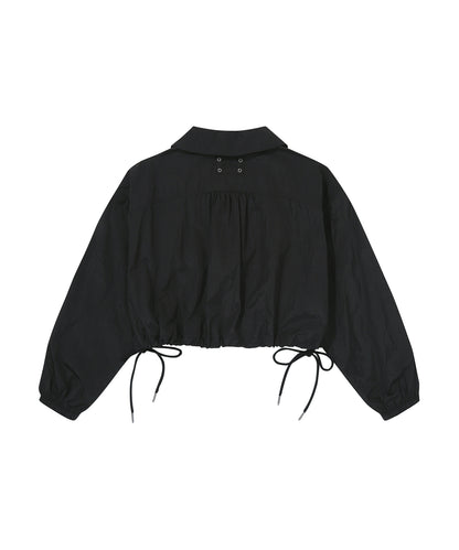 W Glossy Nylon Crop Jacket