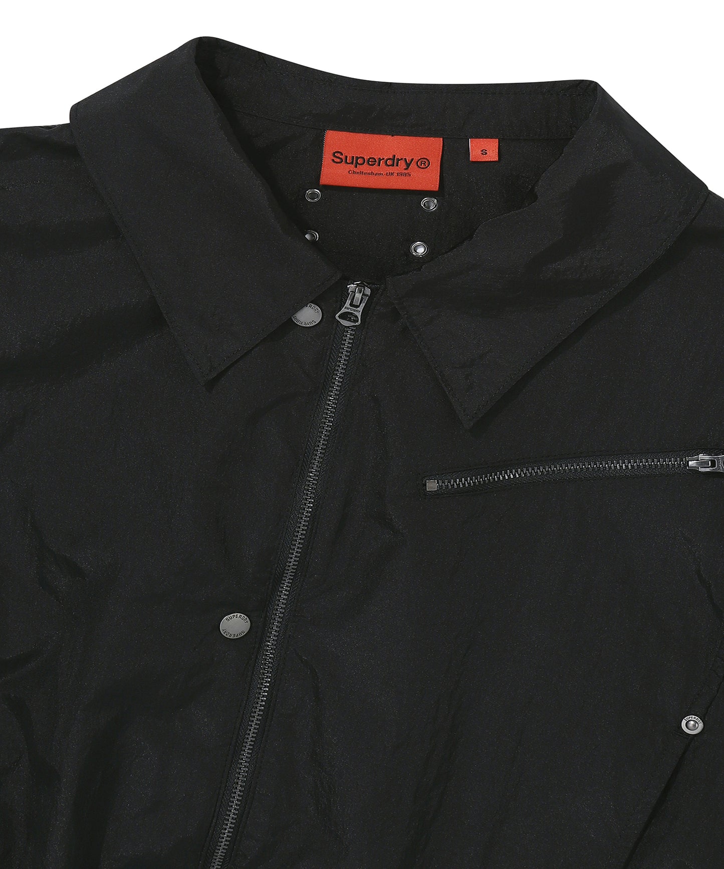 W Glossy Nylon Crop Jacket