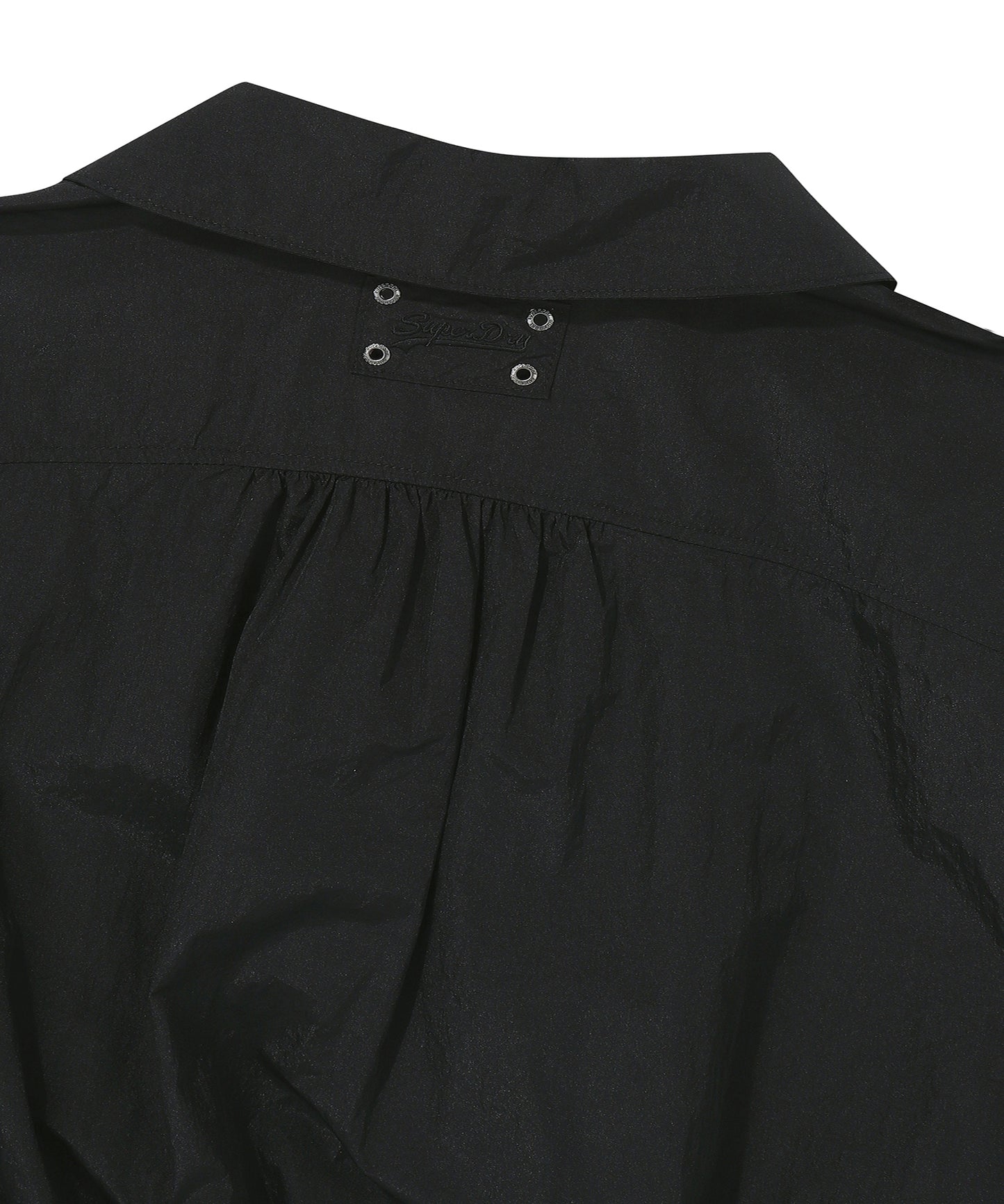 W Glossy Nylon Crop Jacket