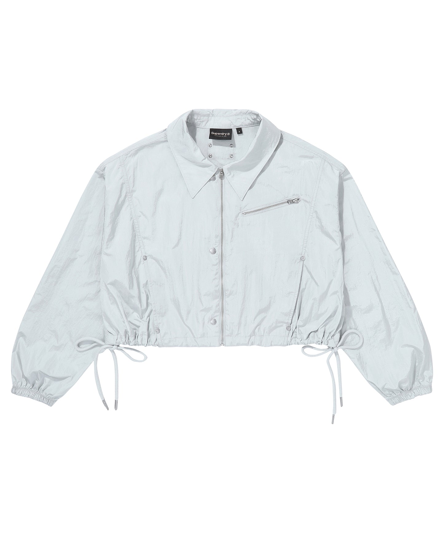 W Glossy Nylon Crop Jacket