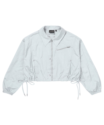 W Glossy Nylon Crop Jacket