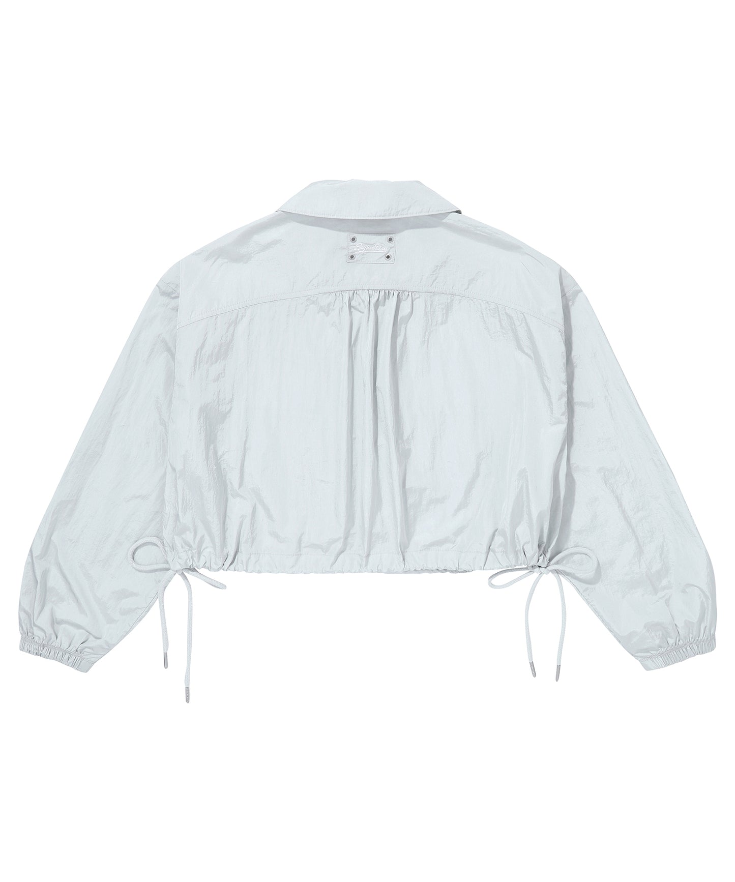 W Glossy Nylon Crop Jacket