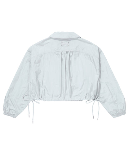 W Glossy Nylon Crop Jacket