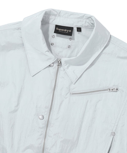 W Glossy Nylon Crop Jacket