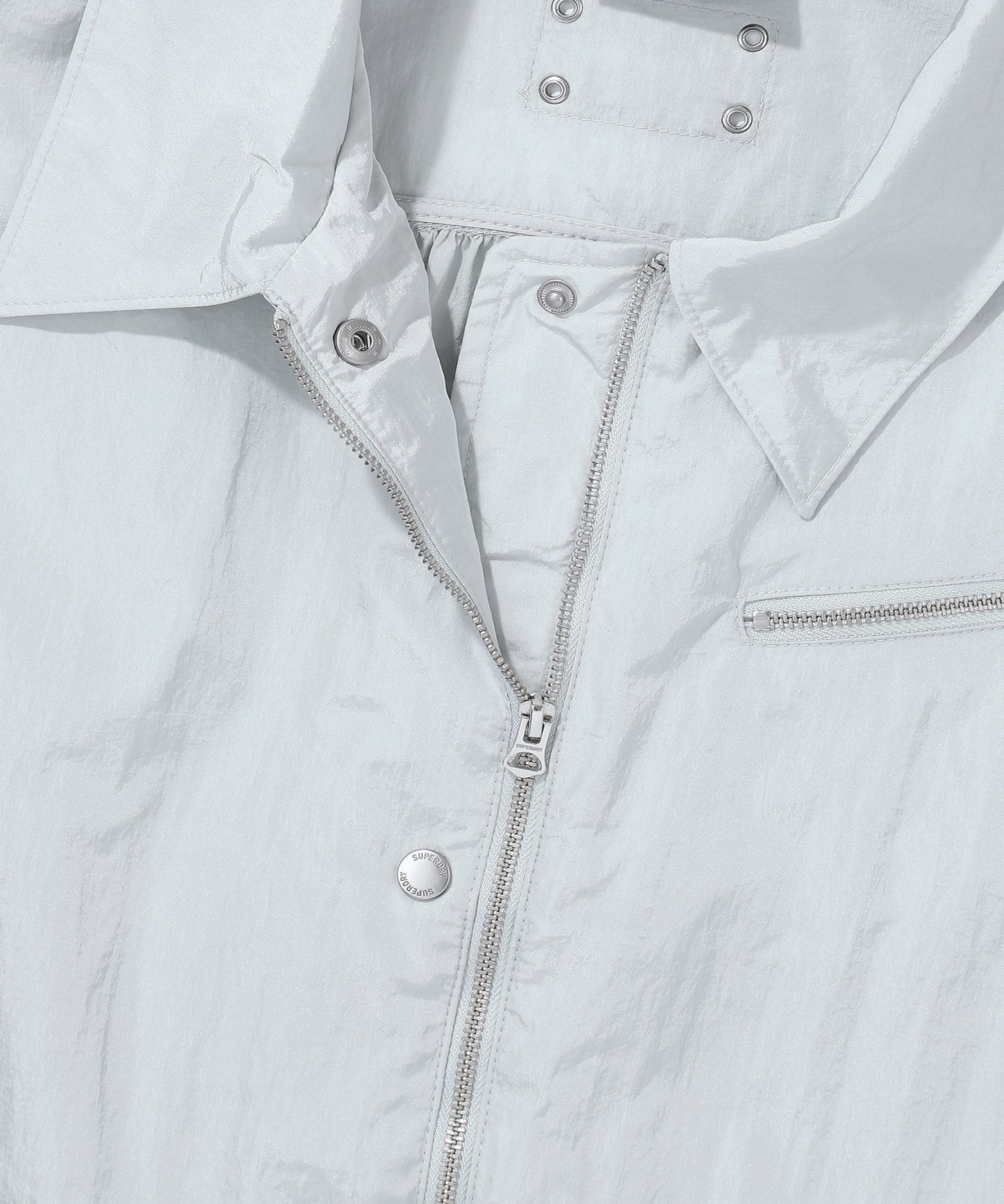 W Glossy Nylon Crop Jacket