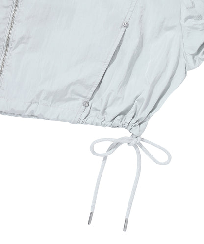 W Glossy Nylon Crop Jacket