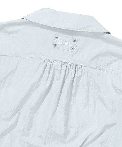 W Glossy Nylon Crop Jacket