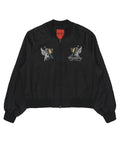 W Skating Club Crop Sukajan Jacket - Black