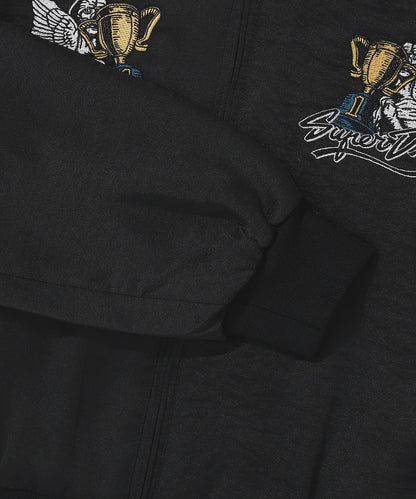 W Skating Club Crop Sukajan Jacket - Black