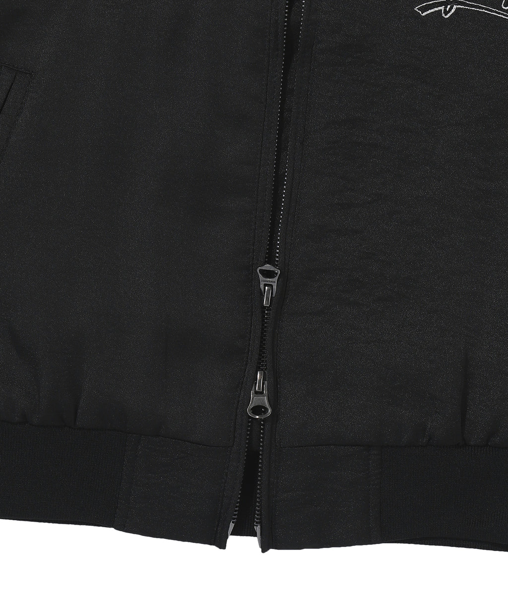 W Skating Club Crop Sukajan Jacket - Black