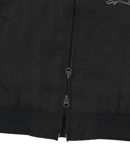 W Skating Club Crop Sukajan Jacket - Black