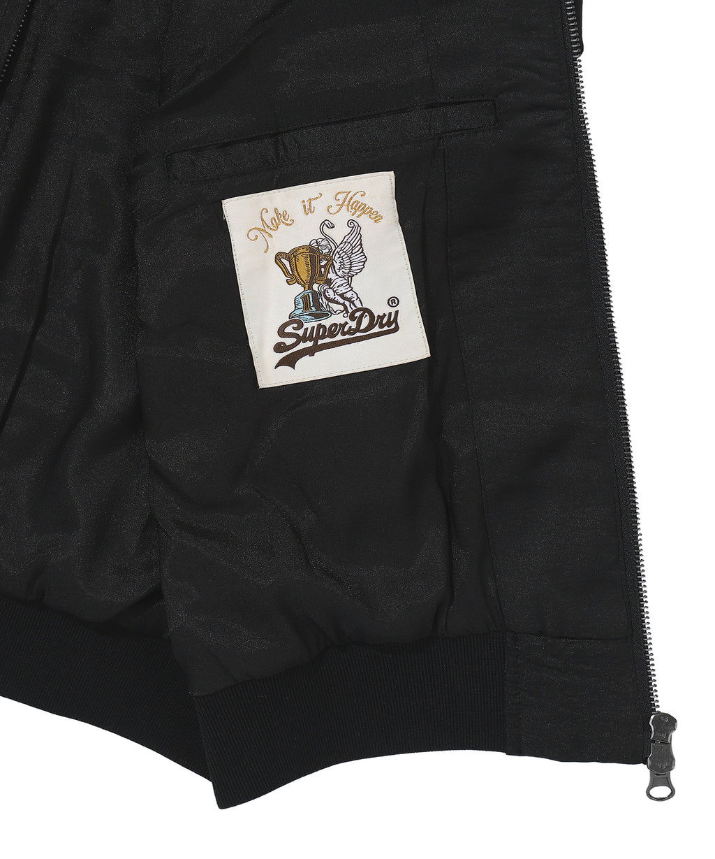 W Skating Club Crop Sukajan Jacket - Black