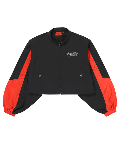 W Nylon Crop Flight Jacket 2