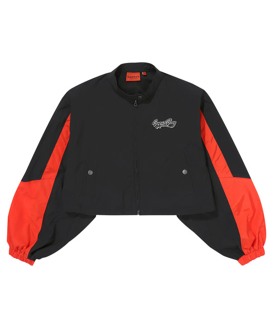 W Nylon Crop Flight Jacket 2