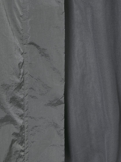 Glossy Nylon Zip-Up Jacket