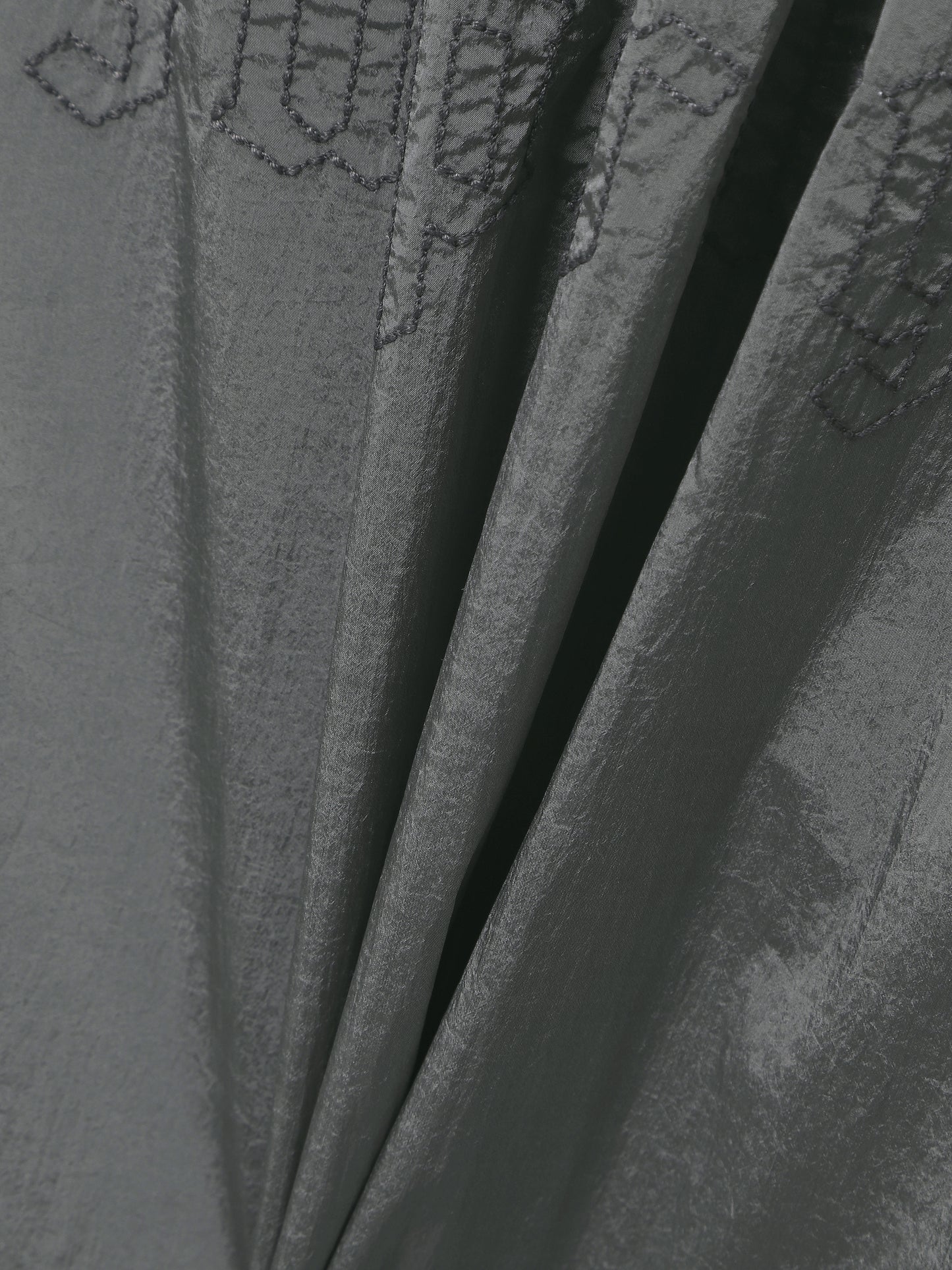 Glossy Nylon Zip-Up Jacket