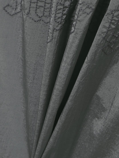 Glossy Nylon Zip-Up Jacket
