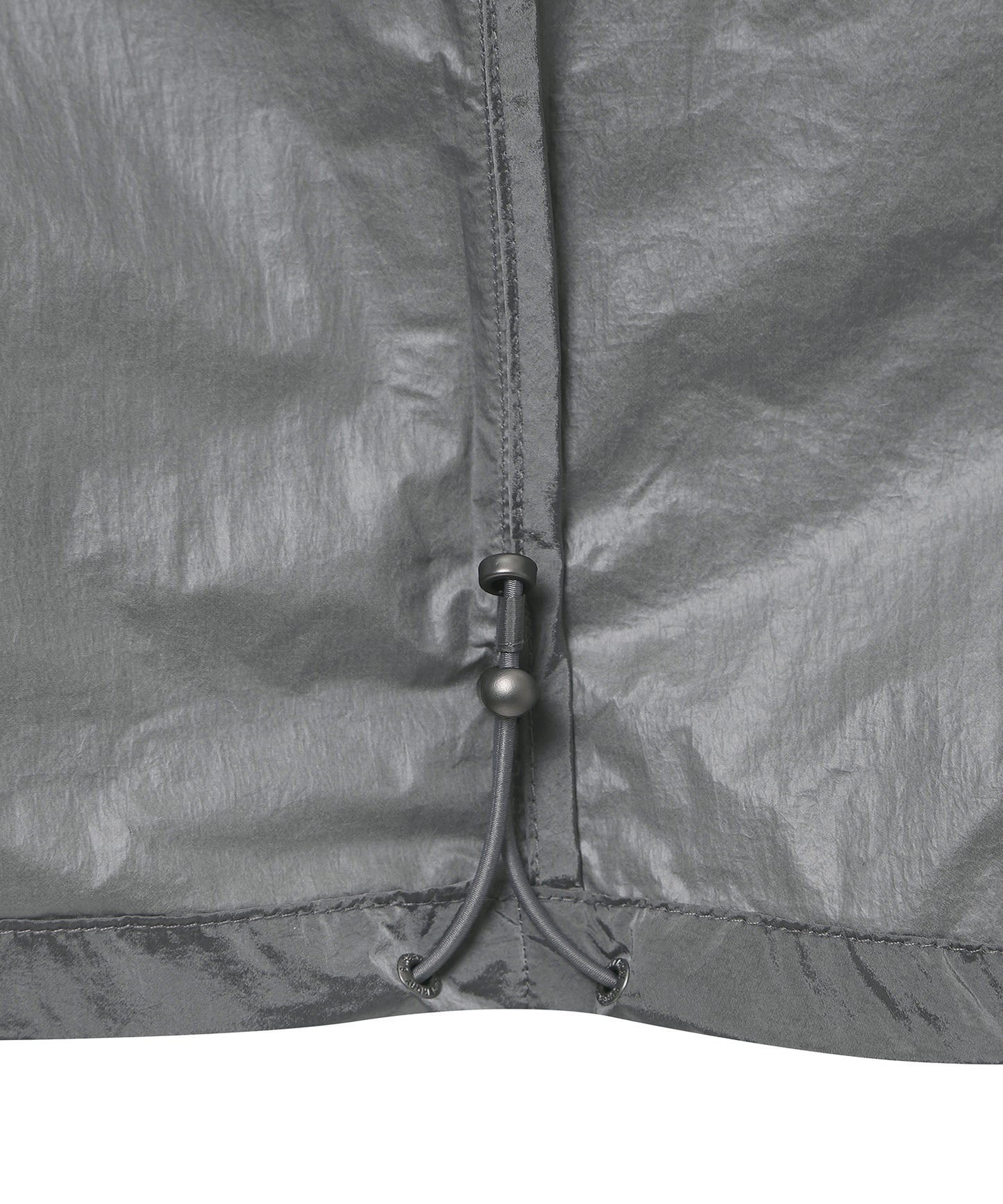 W Glossy Shirring Wind Jacket
