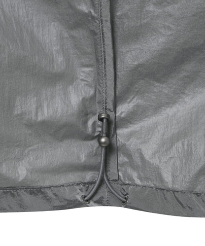 W Glossy Shirring Wind Jacket