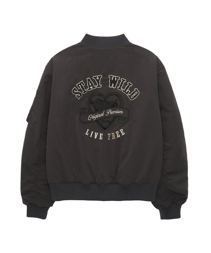 W Nylon Bomber Jacket