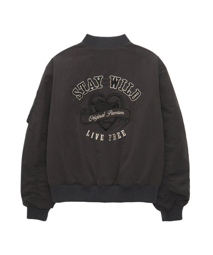 W Nylon Bomber Jacket
