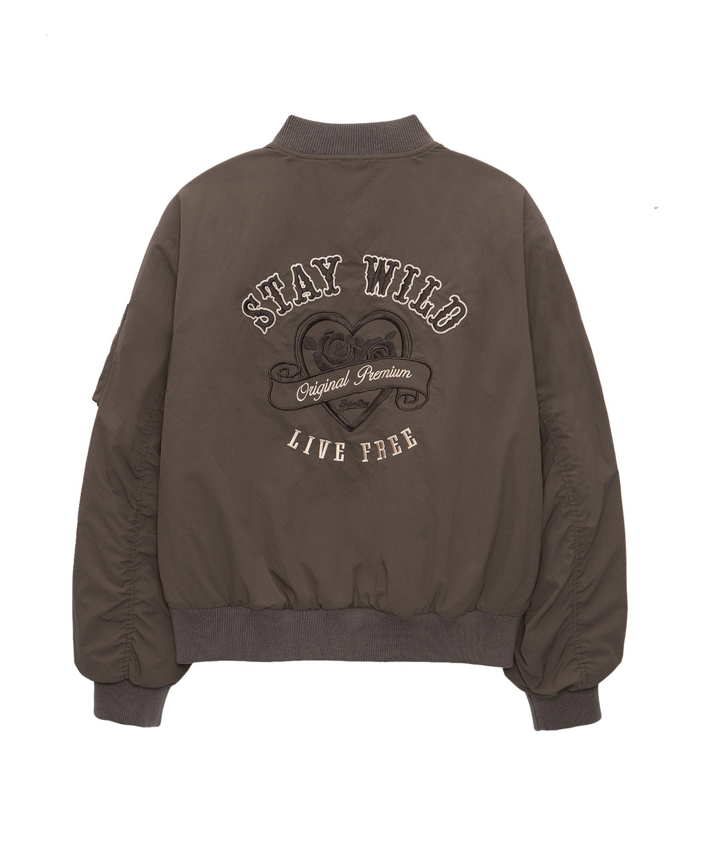 W Nylon Bomber Jacket