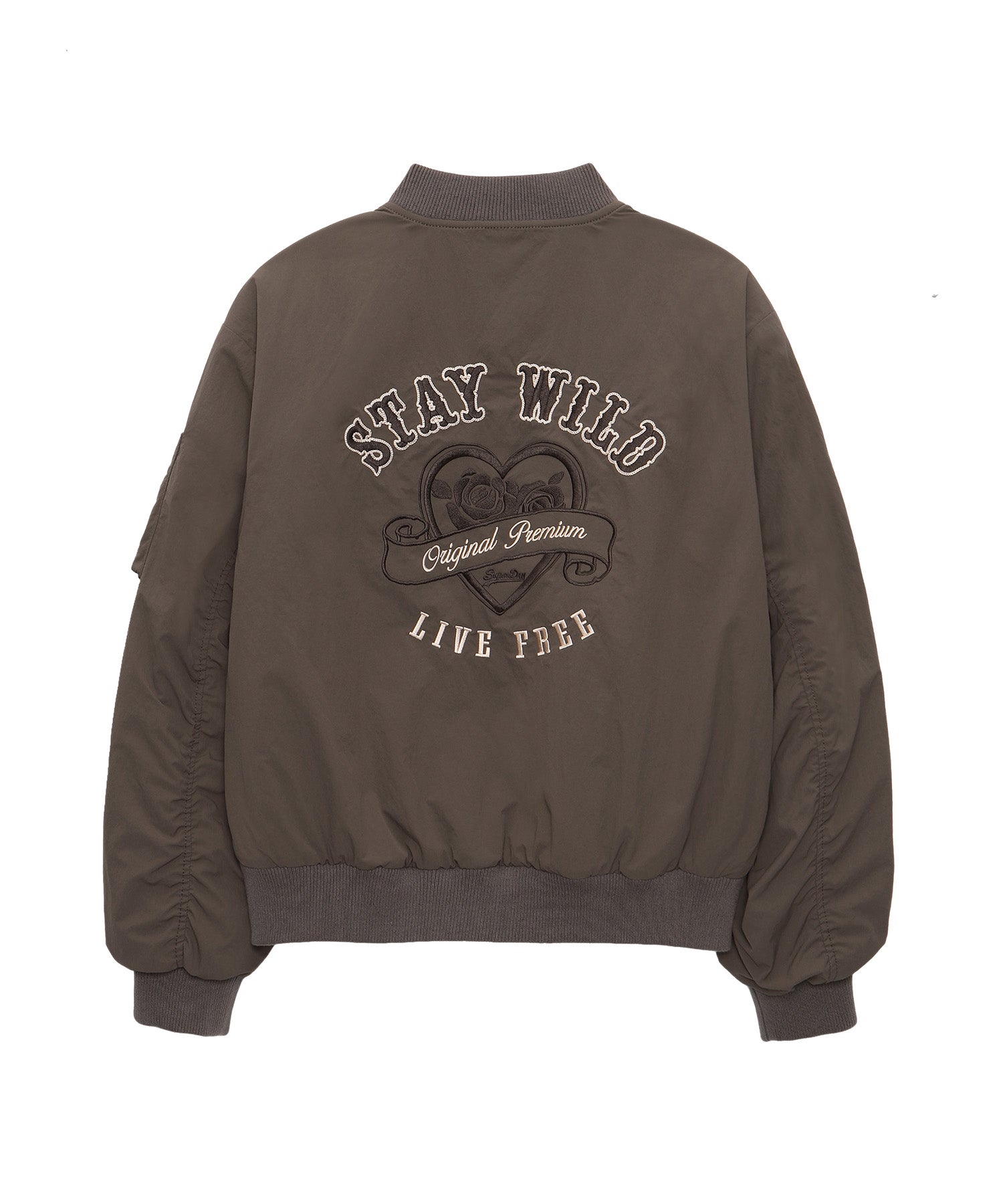 W Nylon Bomber Jacket
