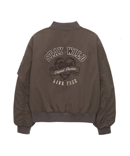 W Nylon Bomber Jacket