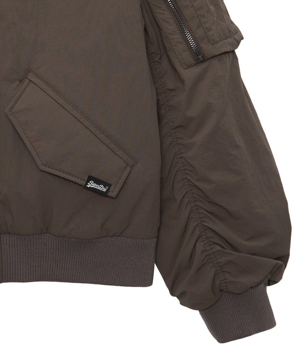 W Nylon Bomber Jacket