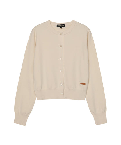 W Roundneck Kint Cardigan