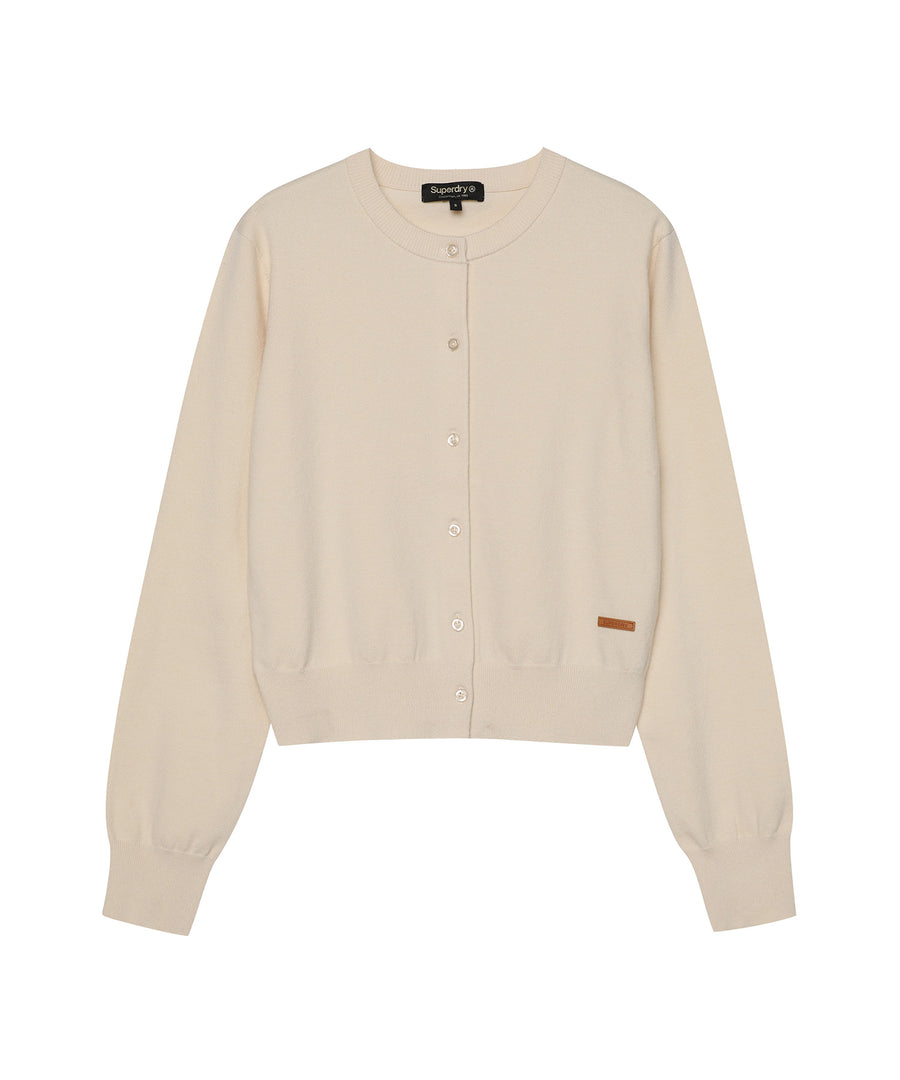 W Roundneck Kint Cardigan