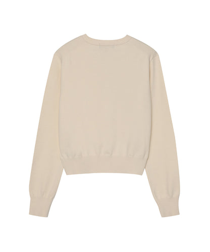 W Roundneck Kint Cardigan
