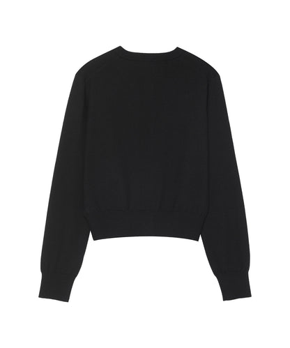 W Roundneck Kint Cardigan