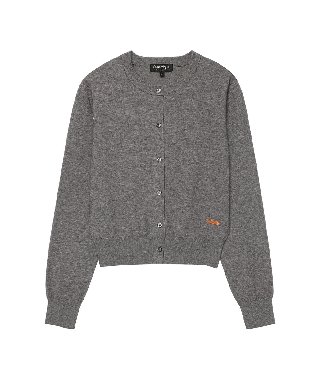 W Roundneck Kint Cardigan
