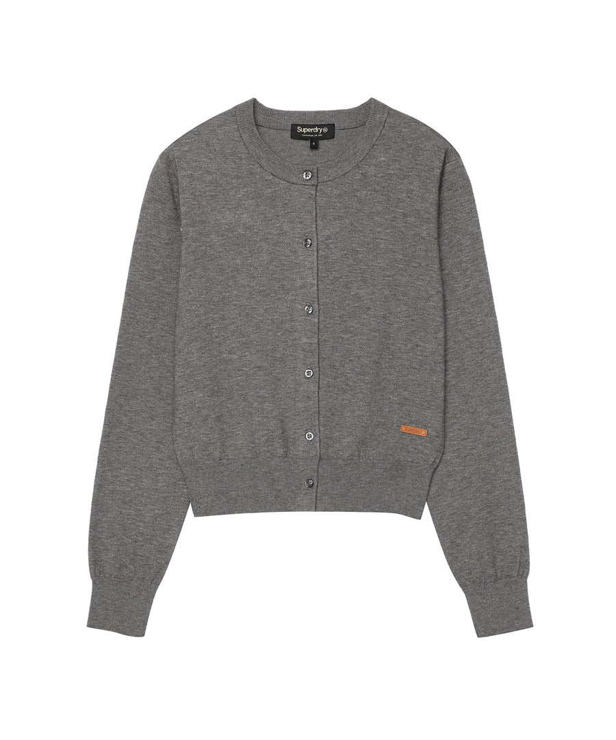 W Roundneck Kint Cardigan