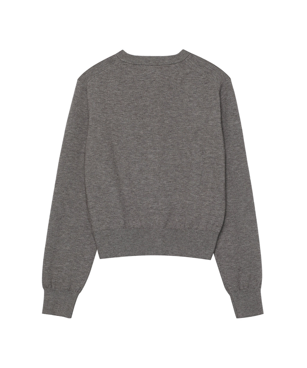 W Roundneck Kint Cardigan